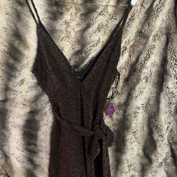 Forever 21 brown sparkle romper - Picture 1 of 4